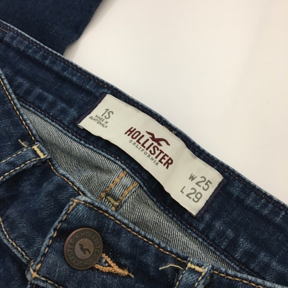 Hollister Dark Wash Fade Distressed Skinny Jeans - Picture 2 of 7